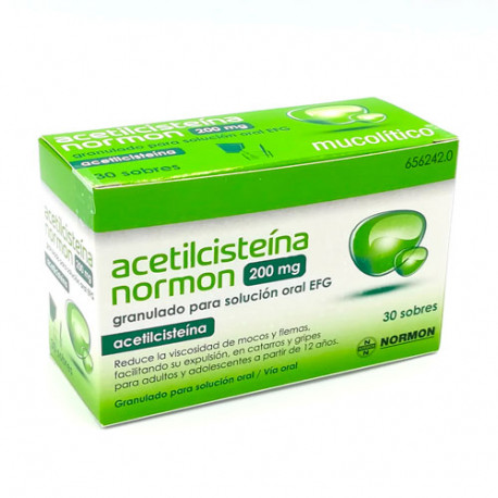 acetilcisteina normon 200 mg